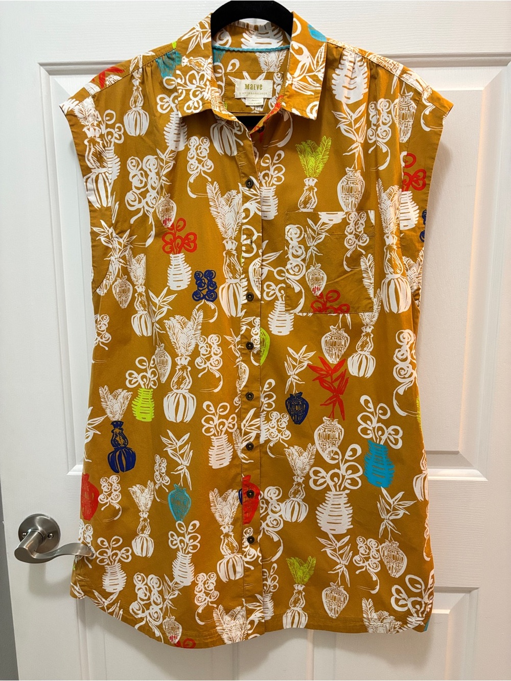 Maeve Toni Tunic Dress by Anthropologie Multicolor Print. Small P . Like New!